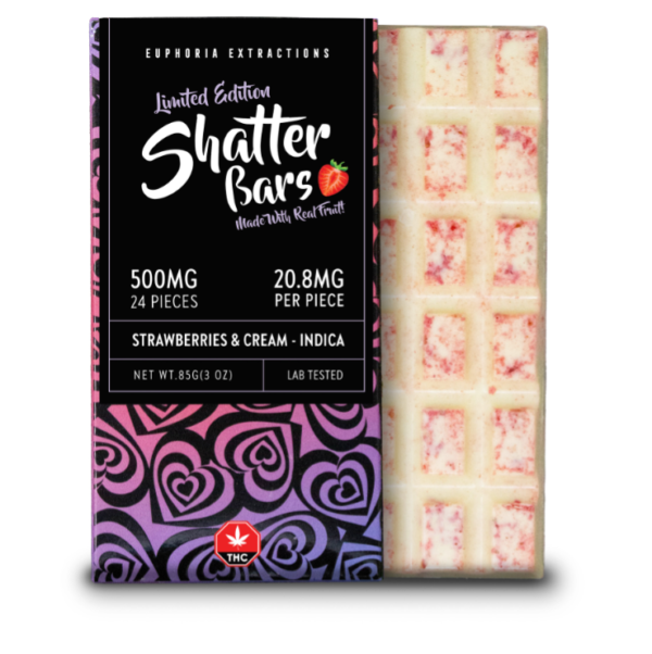 Strawberry & Cream Shatter Bar 500mg